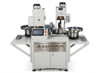 全自動絕緣端子壓接機 帶護套端子鉚接 型號 WPM-R8B - 自動端子壓接機