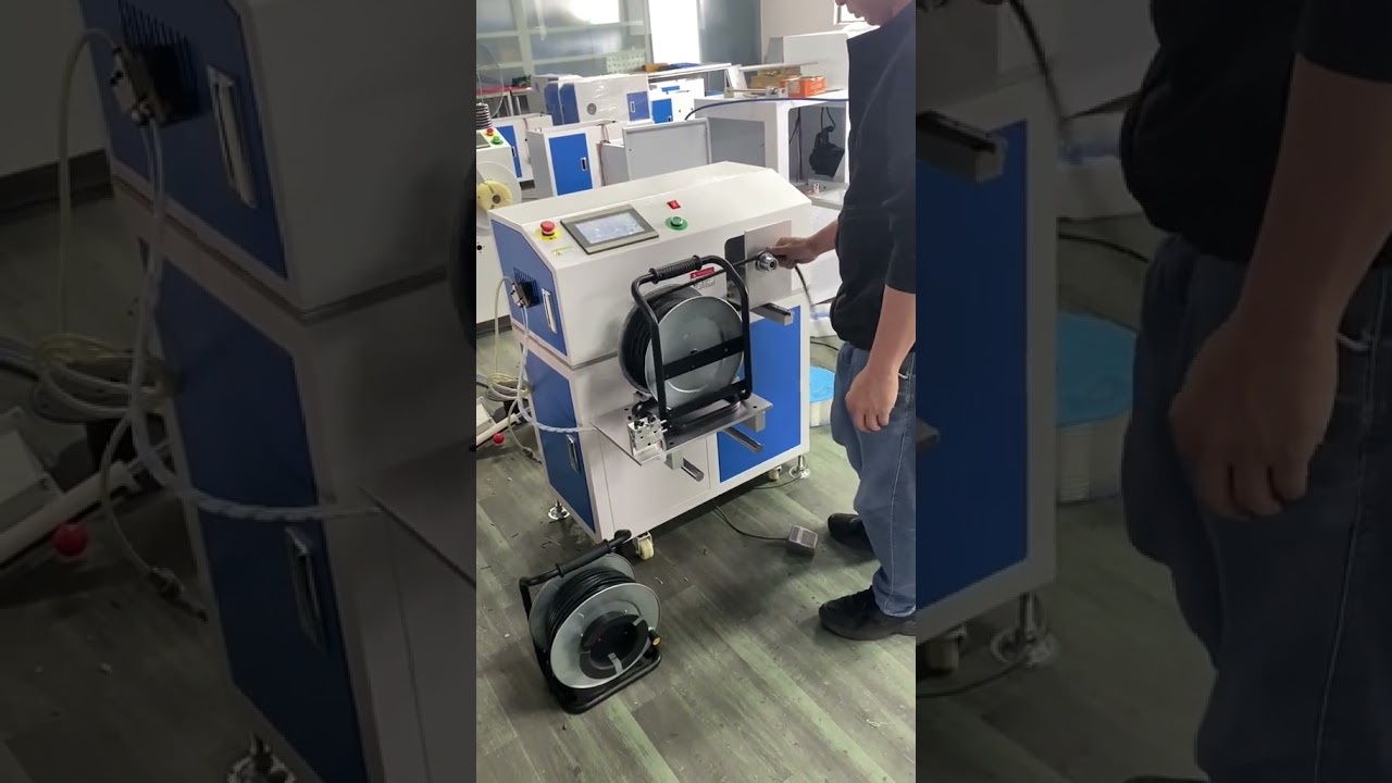 手機電纜捲盤快速簡易自動收線機
