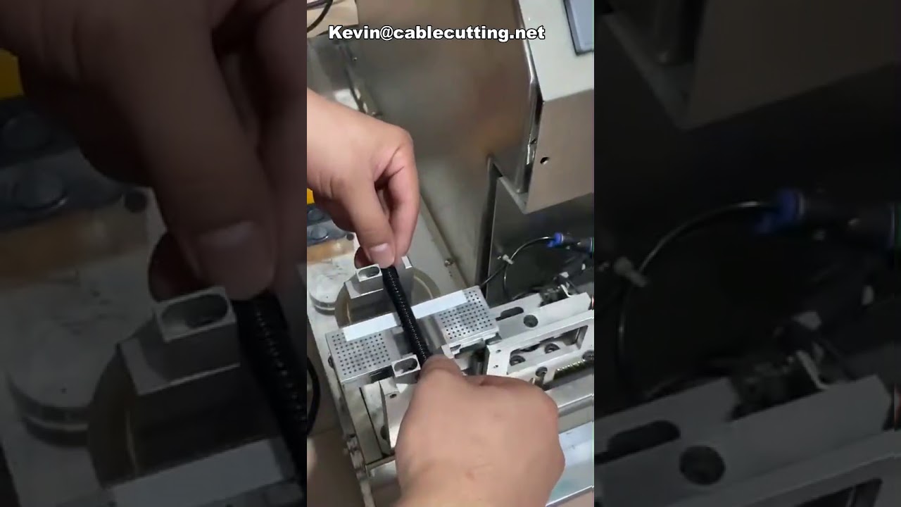 半自動USB線束貼標機｜鋼管鋼絲軟管自黏標籤折疊貼標設備