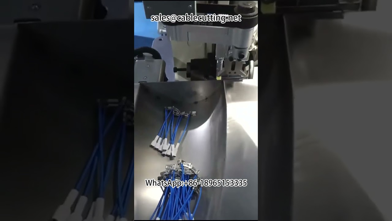 全自動雙頭端子機 #附耐磨外皮剝線機 #線束加工設備